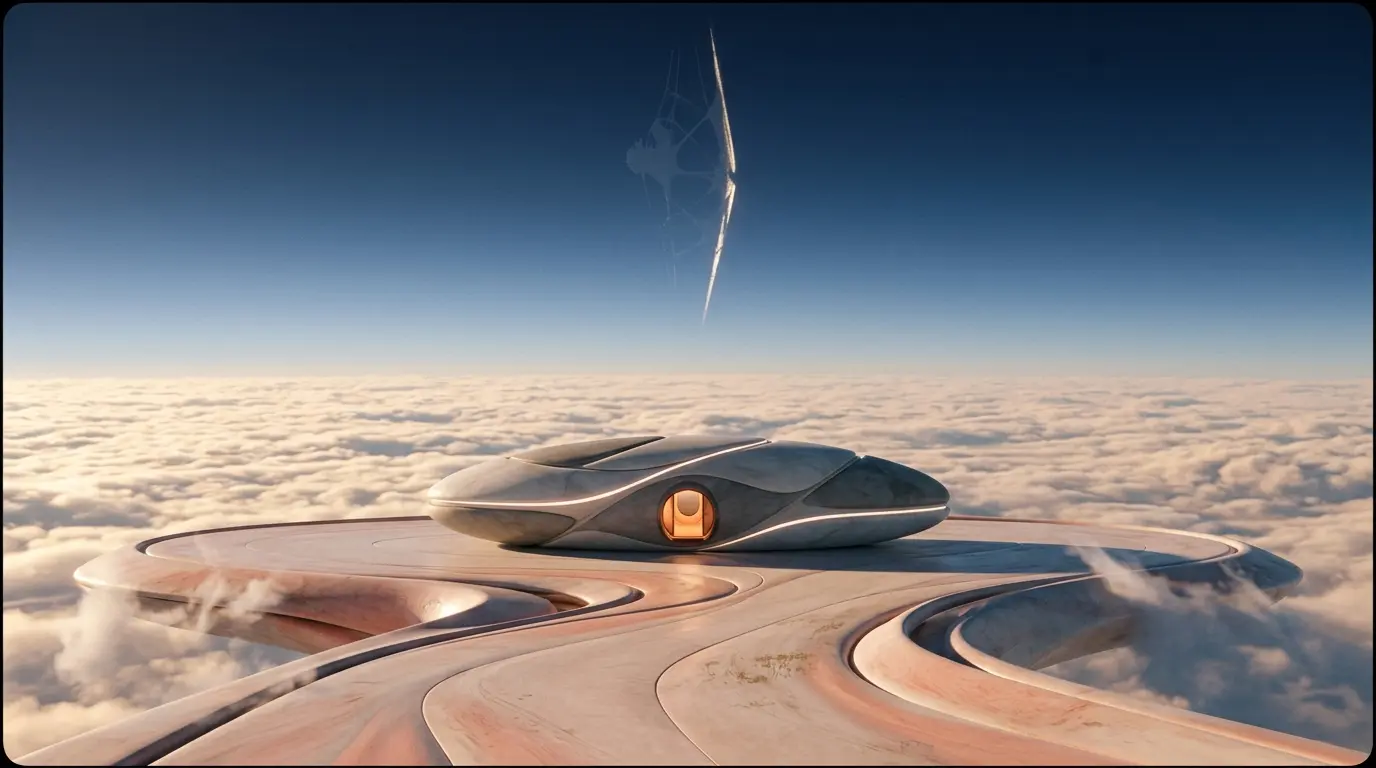 Launch platform above the clouds